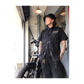 May club -【WESTRIDE】SNAP WORK SHIRTS - BLACK